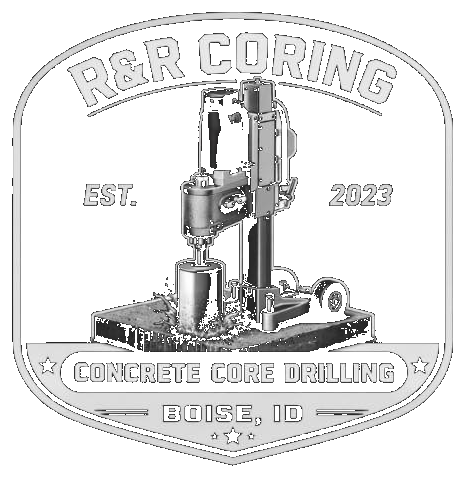 R&R Coring concrete core drilling logo